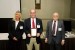 Prof. Suzanne Lunsford and Dr. Nagib Callaos giving Prof. Luay Wahsheh a plaque "In Appreciation for Delivering a Great Keynote Address at a Plenary Session."